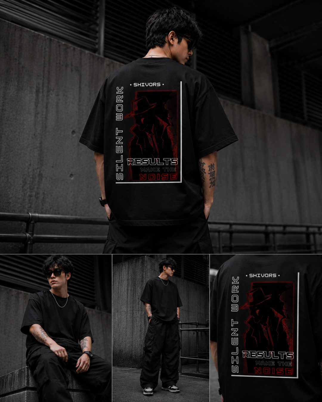 SHIVORS Silent Work Oversized Tee Edition2