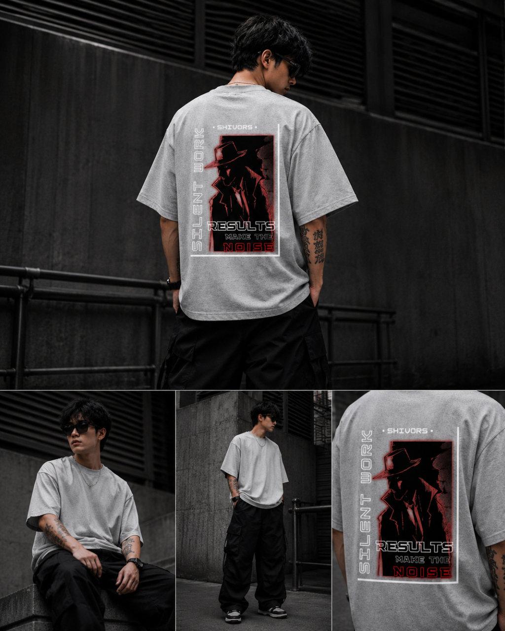 SHIVORS Silent Work Oversized Tee Edition2