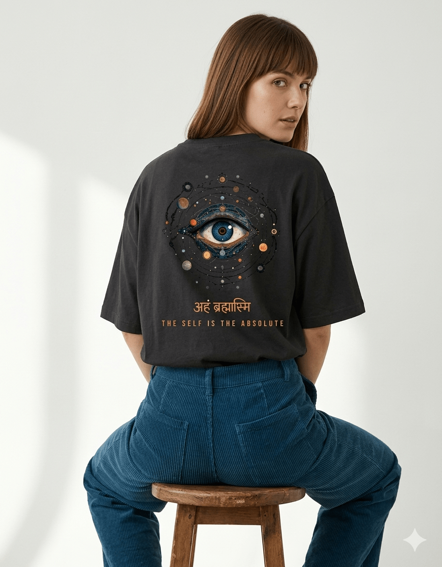 Aham Brahmasmi Oversized T-Shirt – The Self Is The Absolute | 240 GSM Premium Cotton - | Shivors