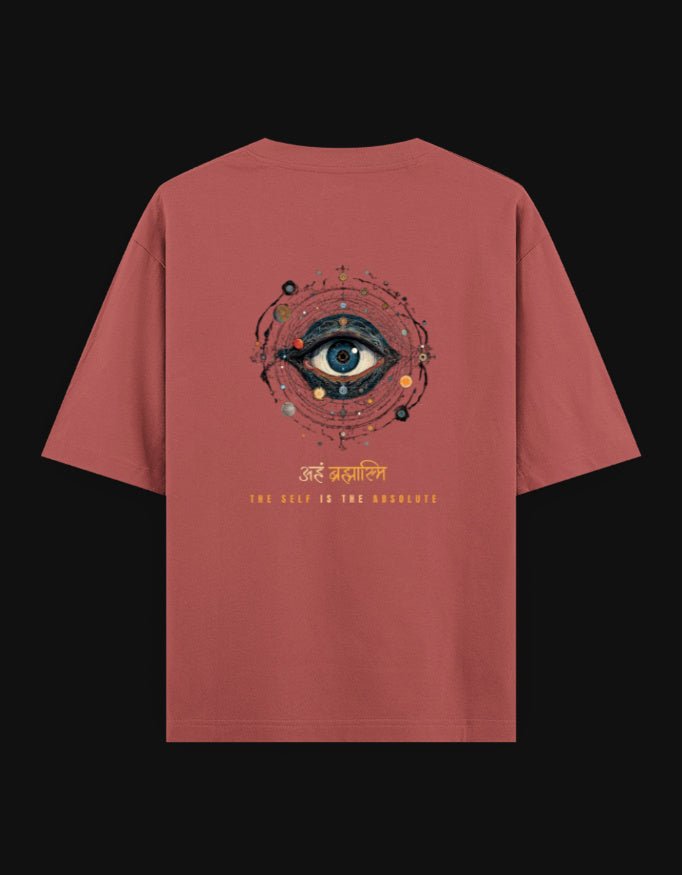 Aham Brahmasmi Oversized T-Shirt – The Self Is The Absolute | 240 GSM Premium Cotton - | Shivors