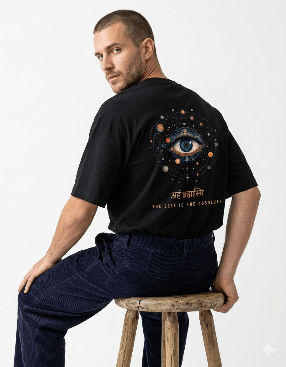 Aham Brahmasmi Oversized T-Shirt – The Self Is The Absolute | 240 GSM Premium Cotton - | Shivors