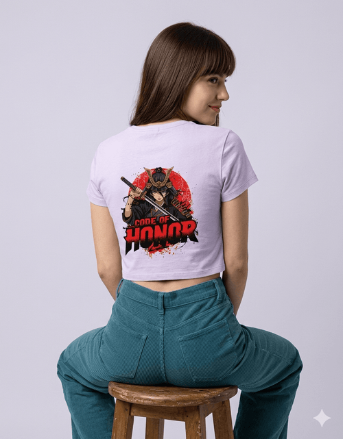 Code of Honor Baby Tee – Girl Samurai Edition | 240 GSM - | Shivors