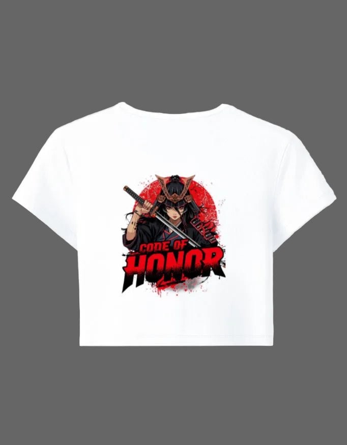 Code of Honor Baby Tee – Girl Samurai Edition | 240 GSM - | Shivors