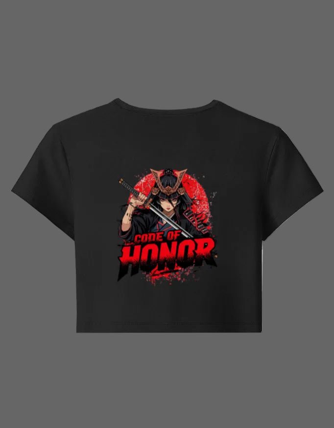Code of Honor Baby Tee – Girl Samurai Edition | 240 GSM - | Shivors