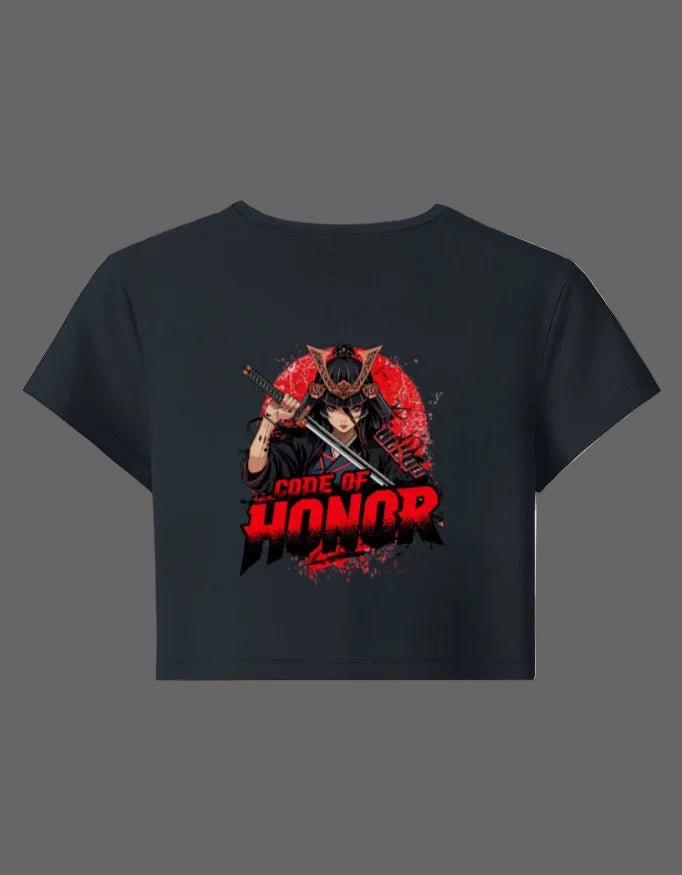 Code of Honor Baby Tee – Girl Samurai Edition | 240 GSM - | Shivors