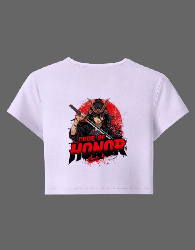 Code of Honor Baby Tee – Girl Samurai Edition | 240 GSM - | Shivors