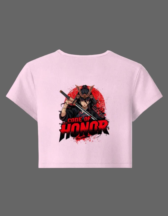 Code of Honor Baby Tee – Girl Samurai Edition | 240 GSM - | Shivors