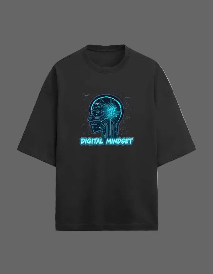 Digital Mindset Oversized Graphic T-Shirt - | Shivors