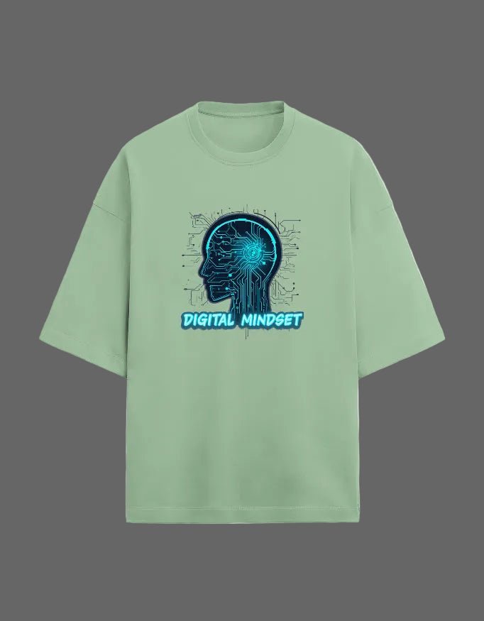 Digital Mindset Oversized Graphic T-Shirt - | Shivors