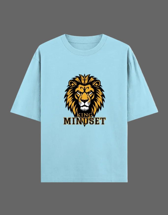 King Mindset Oversized T-Shirt – Lion Graphic | 240 GSM Premium Cotton - | Shivors