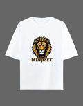 King Mindset Oversized T-Shirt – Lion Graphic | 240 GSM Premium Cotton - | Shivors