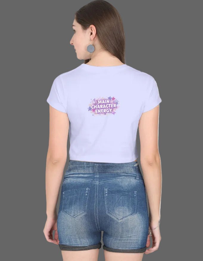 Main Character Energy Crop Top – 180 GSM Premium Cotton - | Shivors