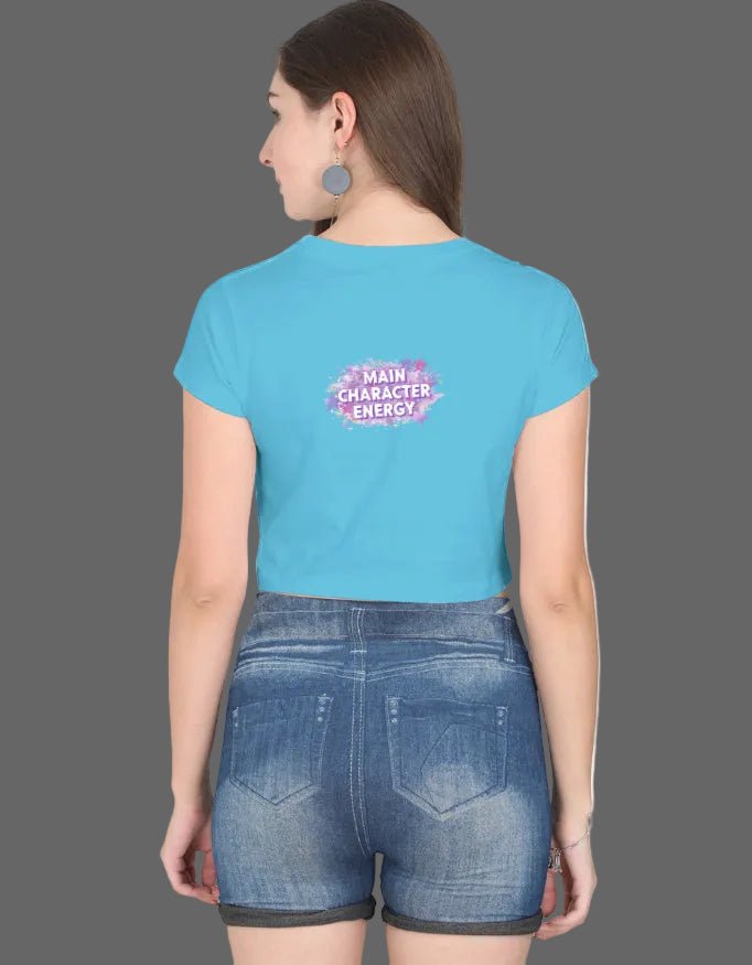 Main Character Energy Crop Top – 180 GSM Premium Cotton - | Shivors