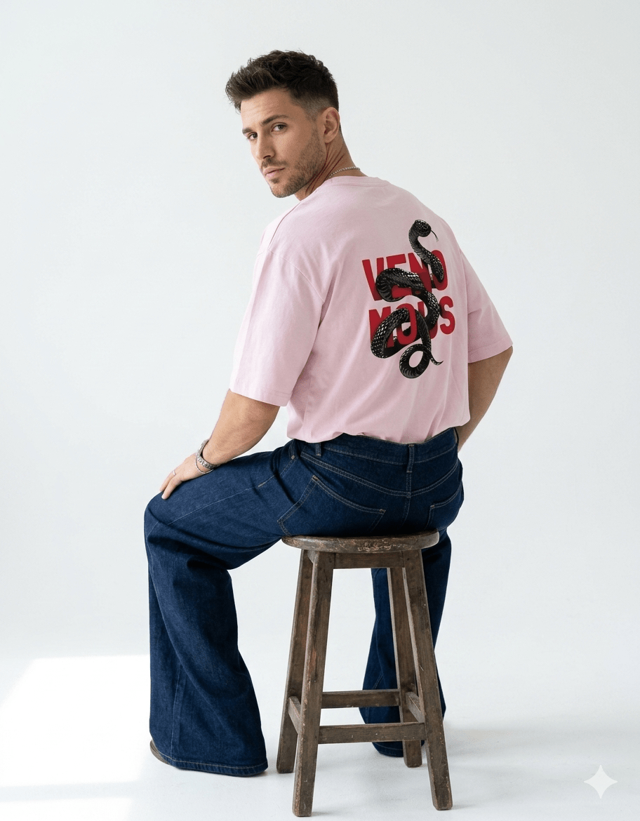 Move Different Oversized T-Shirt – Venomous Snake Edition | 240 GSM Premium Cotton - | Shivors