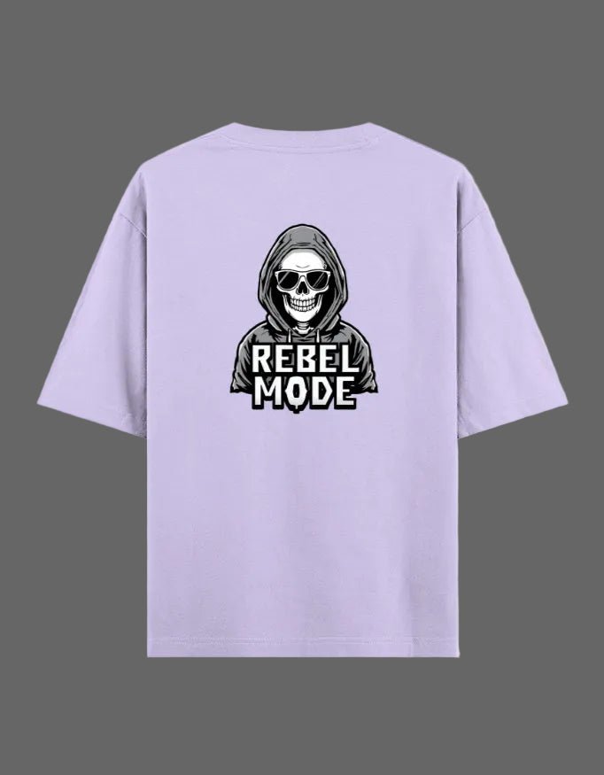 Rebel Mode Oversized T-Shirt – Skeleton Streetwear | 240 GSM Premium Cotton - | Shivors