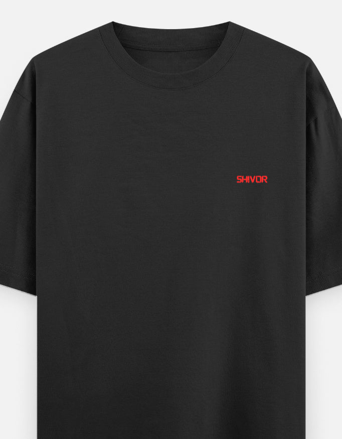 Rebel Mode Oversized T-Shirt – Skeleton Streetwear | 240 GSM Premium Cotton - | Shivors