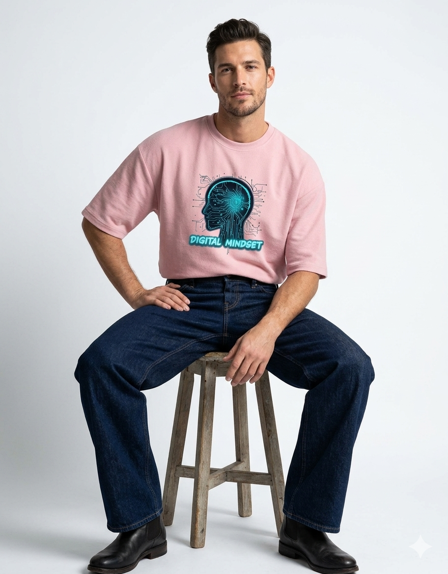 Digital Mindset Oversized Graphic T-Shirt