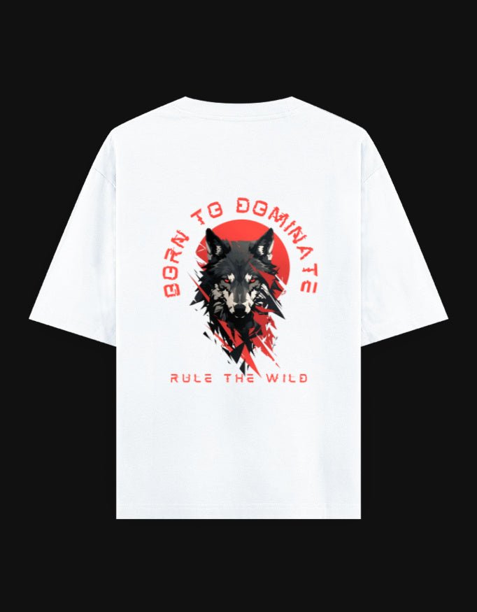 Rule The Wild Oversized T-Shirt – Wolf Edition | 240 GSM Premium Cotton - | Shivors