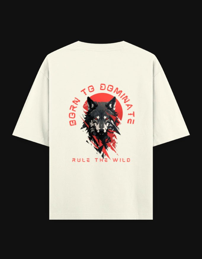 Rule The Wild Oversized T-Shirt – Wolf Edition | 240 GSM Premium Cotton - | Shivors