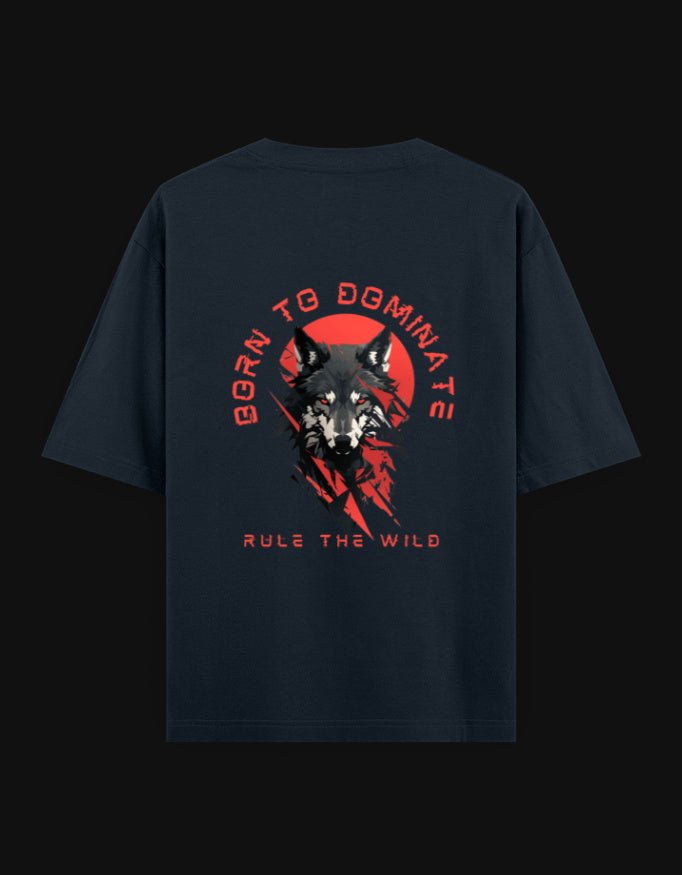 Rule The Wild Oversized T-Shirt – Wolf Edition | 240 GSM Premium Cotton - | Shivors