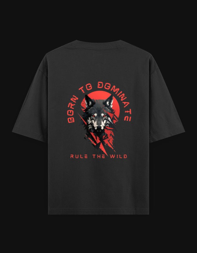 Rule The Wild Oversized T-Shirt – Wolf Edition | 240 GSM Premium Cotton - | Shivors