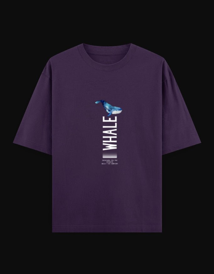 Shivors “Deep Blue” Oversized T-Shirt – Whale Graphic Edition - | Shivors