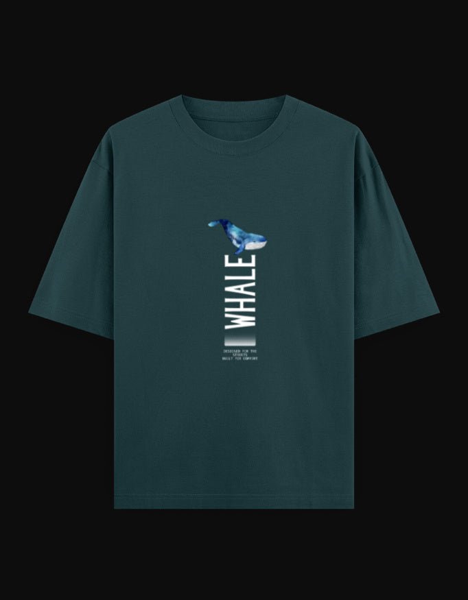 Shivors “Deep Blue” Oversized T-Shirt – Whale Graphic Edition - | Shivors