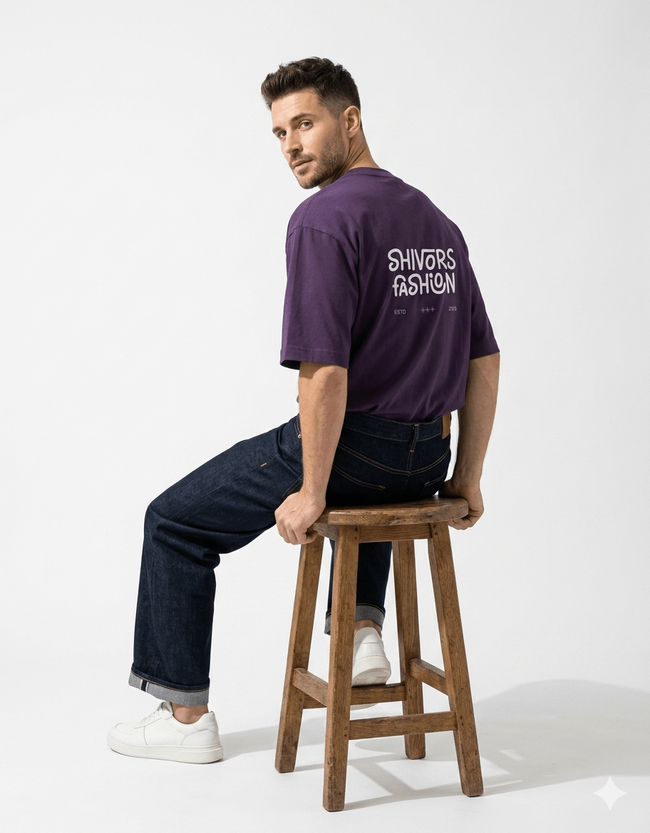 Shivors “Deep Blue” Oversized T-Shirt – Whale Graphic Edition - | Shivors