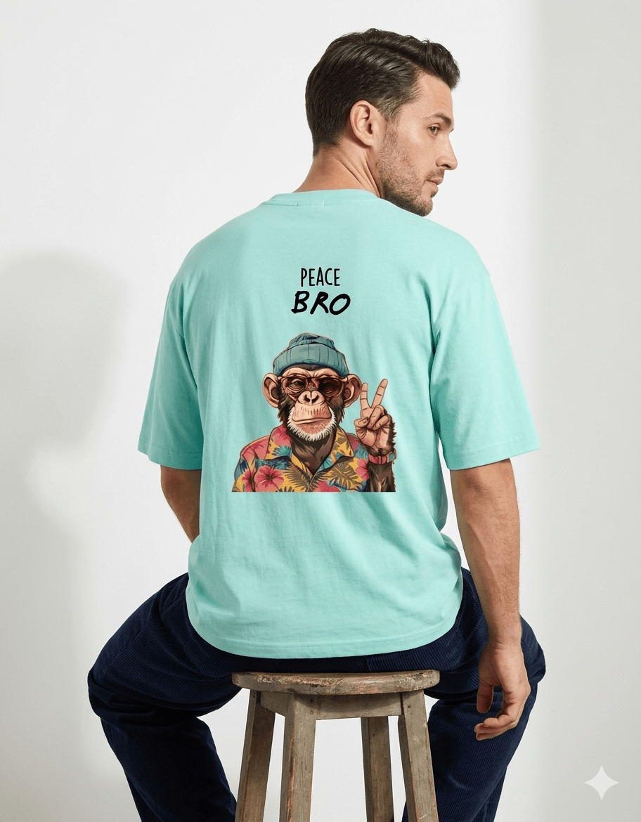 Shivors “Peace Bro” Oversized T-Shirt – Funny Monkey Streetwear - | Shivors