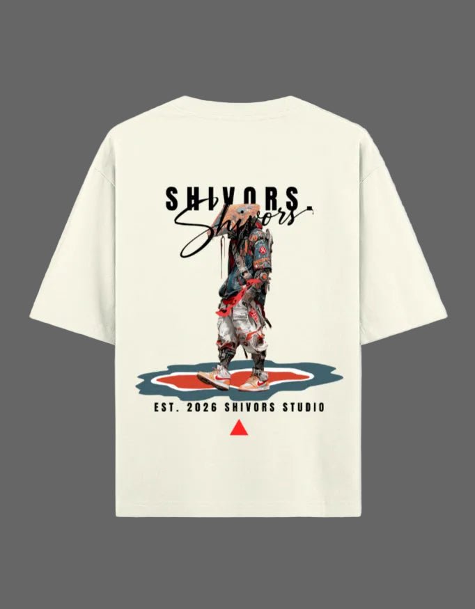 Shivors Street Samurai Oversized T-Shirt – 240 GSM Premium Cotton - | Shivors