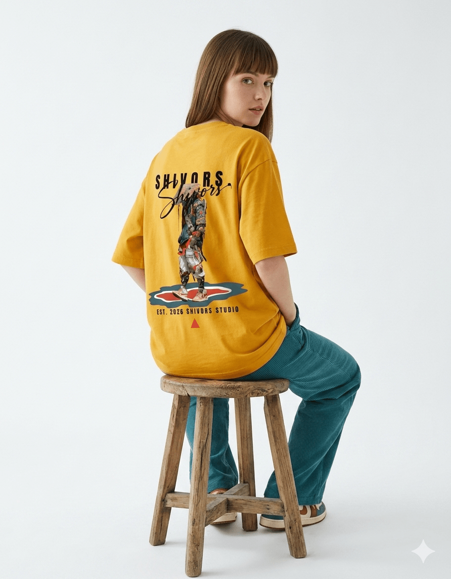 Shivors Street Samurai Oversized T-Shirt – 240 GSM Premium Cotton - | Shivors
