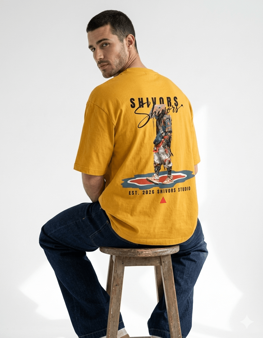 Shivors Street Samurai Oversized T-Shirt – 240 GSM Premium Cotton - | Shivors