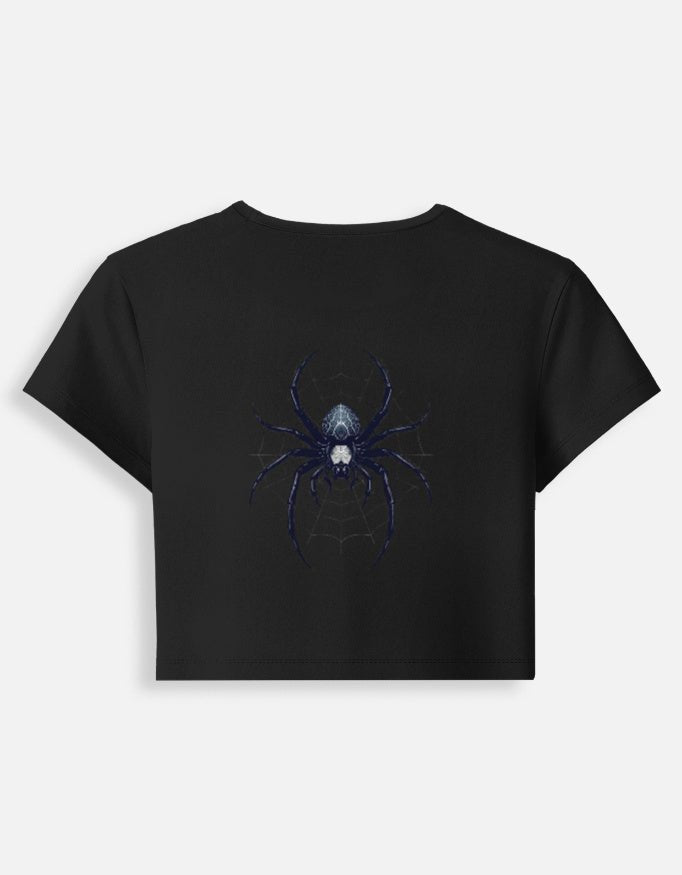 Spider Baby Tee – Dark Aesthetic Spider Edition | 240 GSM - | Shivors
