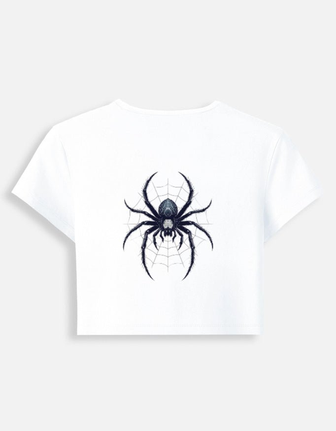 Spider Baby Tee – Dark Aesthetic Spider Edition | 240 GSM - | Shivors