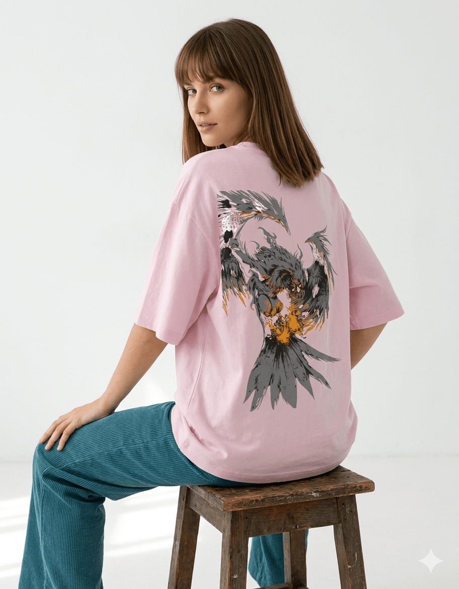 Still I Rise Oversized T-Shirt – Sword & Eagle Edition | 240 GSM Premium Cotton - | Shivors