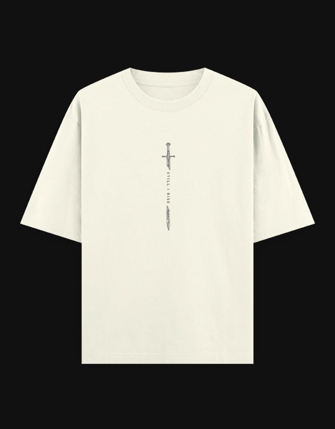 Still I Rise Oversized T-Shirt – Sword & Eagle Edition | 240 GSM Premium Cotton - | Shivors