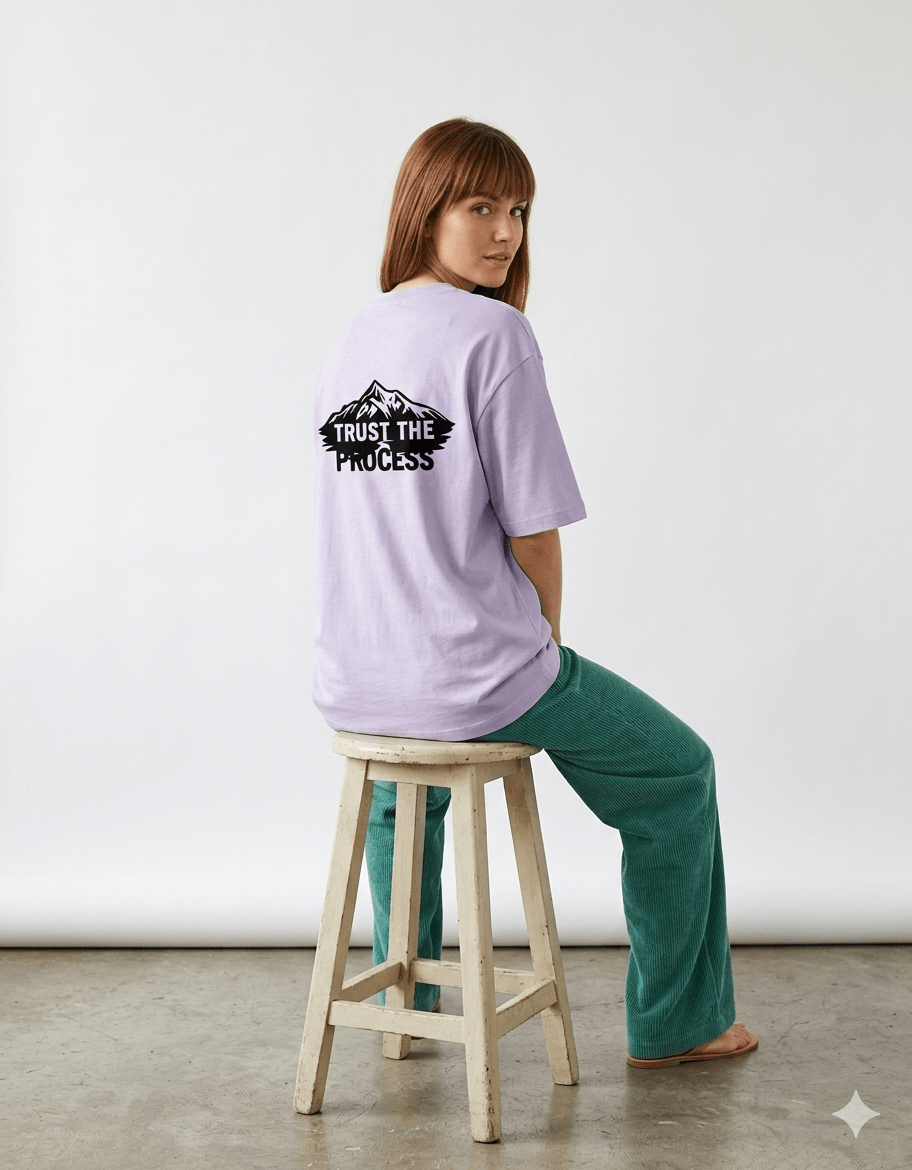 Trust The Process Oversized T-Shirt – 240 GSM Premium Cotton - | Shivors
