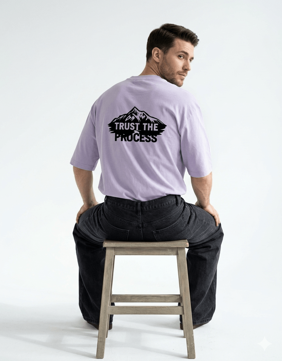 Trust The Process Oversized T-Shirt – 240 GSM Premium Cotton - | Shivors